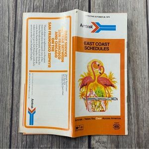 Amtrak National Train Timetables East Coast Schedule Booklet Brochure 1973
